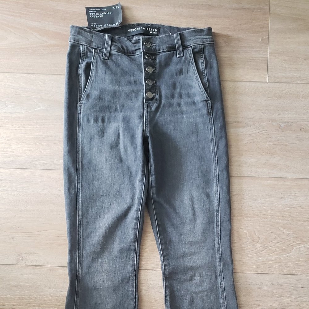 Veronica Beard-Beverly High Rise Skinny Flare Jeans